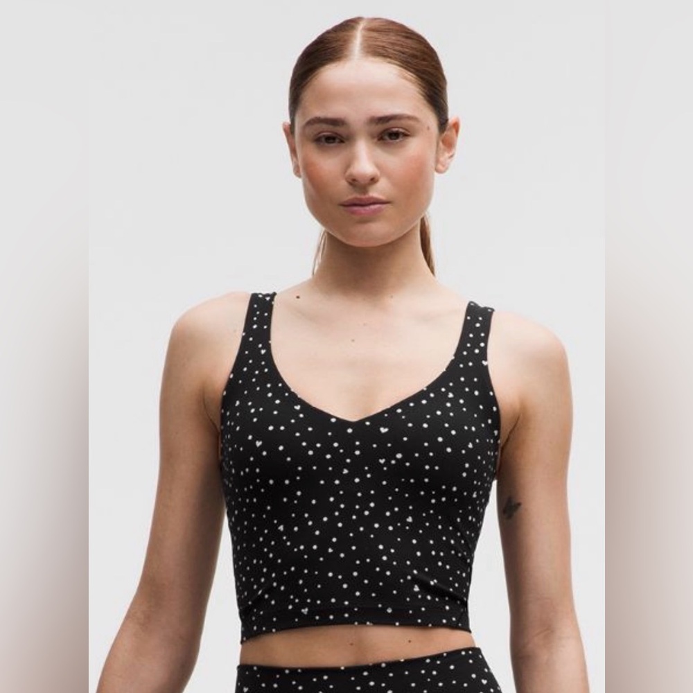 lululemon athletica black and White Tank Top Size 6. Sold out on Lululemon site.